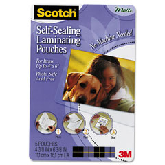 MMMPL900M - Scotch&reg; Self-Sealing Laminating Pouches