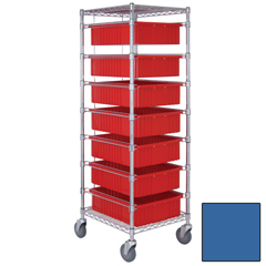 QNTBC212469M2-BL-EA - Quantum Storage SystemsBin Cart with Dividable Grid Containers