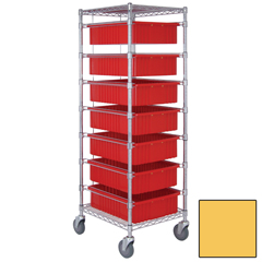 QNTBC212469M1-YL-EA - Quantum Storage SystemsBin Cart with Dividable Grid Containers
