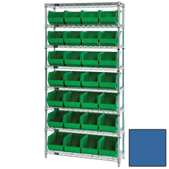QNTWR8-239BL-EA - Quantum Storage Systems Wire Shelving Unit with Ultra Bins