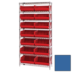 QNTWR8-250BL-EA - Quantum Storage Systems Wire Shelving Unit with Ultra Bins