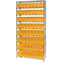 QNTWR9-201YL-EA - Quantum Storage SystemsWire Shelving Unit with Store-More Bins