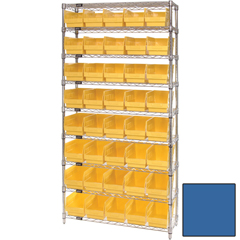 QNTWR9-202BL-EA - Quantum Storage Systems Wire Shelving Unit with Store-More Bins