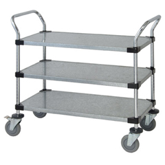 3 Solid Shelf Mobile Utility Cart
