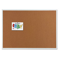 Cork Bulletin Board with Anodized Aluminum Frame