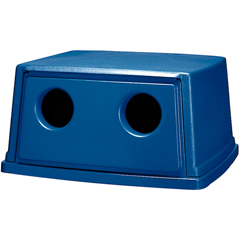 RCP256LBLU - Rubbermaid CommercialGlutton&reg; Bottle & Can Recycling Top