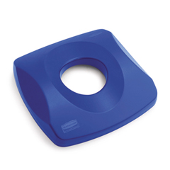 RCP269100BLU - Rubbermaid Commercial Untouchable&reg; Bottle/Can Recycling Lid for Square Top Containers