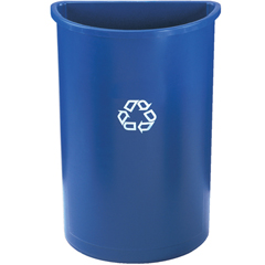 RCP3520-73BLU - Rubbermaid CommercialHalf Round Recycling Container