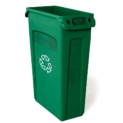 RCP3540-07GRE - Rubbermaid CommercialSlim Jim&reg; Recycling Container with Venting Channels