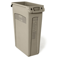 RCP354060BEI - Rubbermaid CommercialSlim Jim&reg; Rectangular Waste Containers with Venting Channels