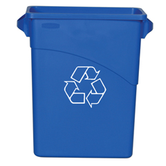 RCP3541-73BLU - Rubbermaid CommercialSlim Jim&reg; Rectangular Waste Container with Handles