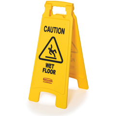 RCP611277YEL - Rubbermaid CommercialFolding Floor Signs