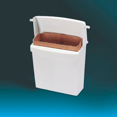 RCP6141WHI - Rubbermaid Commercial Wall-Mount Receptacle and Liner Bags