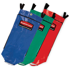 RCP9T9301 - Rubbermaid Commercial Triple-Capacity Cleaning Cart, Recycling Bags