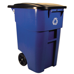 RCP9W27-73BLU - Rubbermaid Commercial Brute&reg; Square Big Wheel&reg; Recycling Container