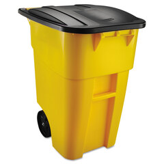 RCP9W27YEL - Rubbermaid Commercial50-Gallon Brute Rollout Containers with Lid