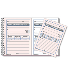 Buy Desk Saver Line While You Were Out Wirebound Message Book, 2 Forms per Page