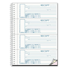 Buy Spiralbound Carbonless Unnumbered Money Receipt Book