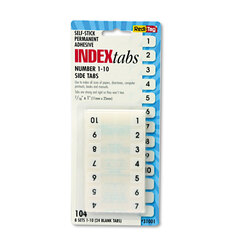 Buy Easy-To-Read Side-Mount Self-Stick Plastic Index Tabs