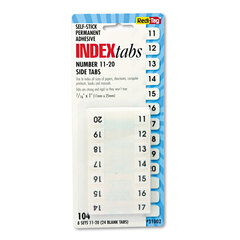 Buy Easy-To-Read Side-Mount Self-Stick Plastic Index Tabs