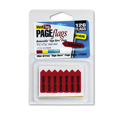 Buy Removable/Reusable Mini SIGN HERE Arrow Page Flags