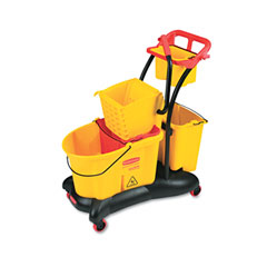 RCP7780YEL - Rubbermaid CommercialWaveBrake&reg; Mopping Trolley with Sideward Pressure Wringer