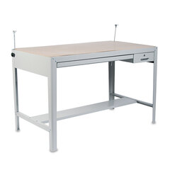 Gray Precision Four-Post Drafting Table Base                                                             :: 