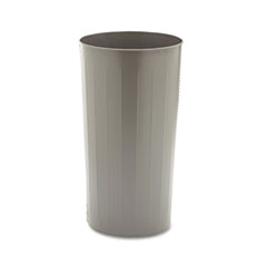 20-Gallon Round Fire-Safe Wastebasket, Optional Push Top Dome Lid