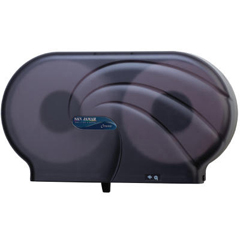 SANR4090TBK - San Jamar JUMBO OCEANS&reg; Twin JBT Jumbo Bath Tissue Roll Dispenser
