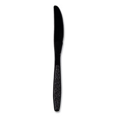 Guildware&reg; Heavyweight Polystyrene Full-Size Cutlery, Black
