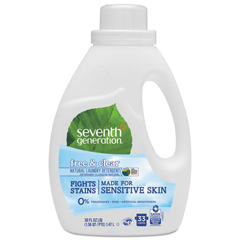 Seventh Generation Natural 2X Free and Clear Ultra Concentrate Laundry Liquid, 50-oz. Bottle