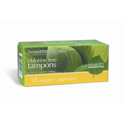 Seventh Generation Chlorine-Free Organic Cotton Applicator Tampons - 12 Boxes per Case 