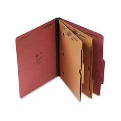 S J Paper Six-Section Pocket Classification Folder with 2 1/4" Expansion