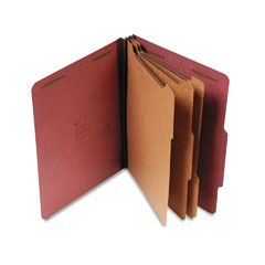 S J Paper Standard Eight-Section Classification Folder with 3" Expansion and Three Dividers