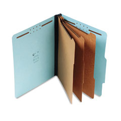 S J Paper Standard Eight-Section Classification Folder with 3" Expansion and Three Dividers