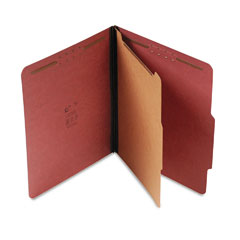 S J Paper Standard Four-Section Classification Folder with 1-1/2" Expansion and One Divider