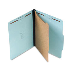 S J Paper Standard Four-Section Classification Folder with 1-1/2" Expansion and One Divider