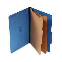 S J Paper Standard Six-Section Classification Folder with 2-1/4" Expansion and Two Dividers