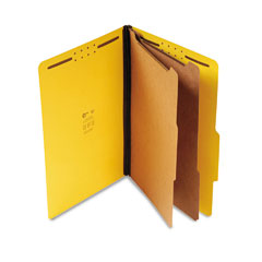 S J Paper Standard Six-Section Classification Folder with 2-1/4" Expansion and Two Dividers