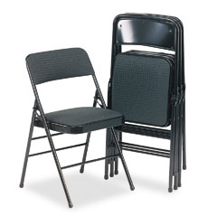 Bridgeport&trade; Deluxe Padded Seat and Back Folding Chair