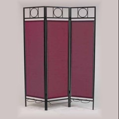 Black Contemporary Privacy Screen - Burgundy