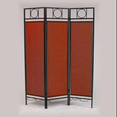 Black Contemporary Privacy Screen - Terracotta