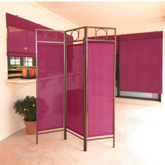 Bronze Contemporary Privacy Screen - Burgundy