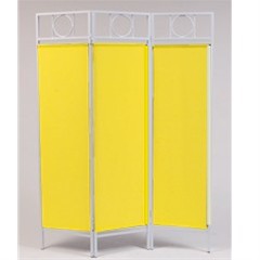 White Contemporary Privacy Screen - Yellow
