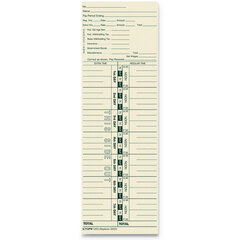 Buy 3-1/2 x 10-1/2 Time Clock Cards for Acroprint, Lathem