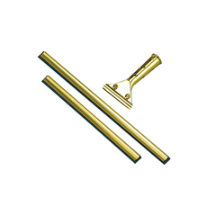 Golden Clip&reg; Window Squeegee Handle; Brass Channel