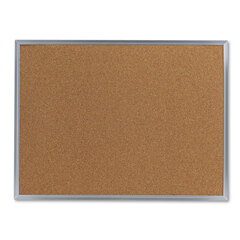 Cork Bulletin Board with Satin-Finish Aluminum Frame