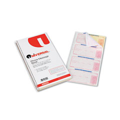 UNV48002 - Universal&reg; Wirebound &ldquo;Phone Call&rdquo; Message Book, Four Forms per Page
