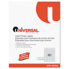 UNV80200 - Universal&reg; Multiuse Permanent Self-Adhesive Labels