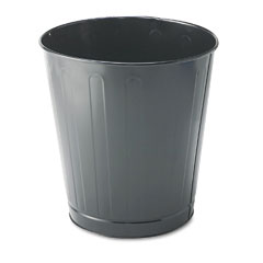 RCPWB26-GY - United Receptacle Fire-Safe Steel Round Wastebaskets